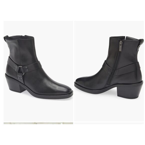 NWOT  $499 Paul Green West Black Bootie Moto Biker Boot – Size 9 US  (6.5 PG) - Picture 1 of 6